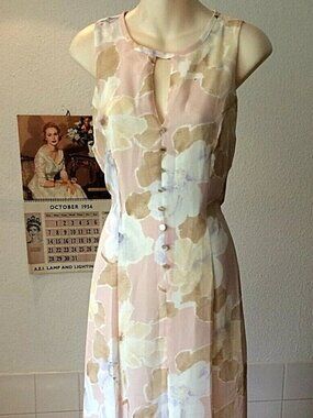 JV brand nylon material Faloduo floral pattern evening dress